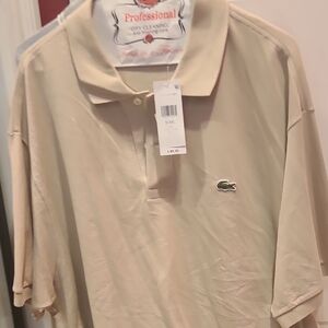 Lacoste Men's Beige Polo Shirt
